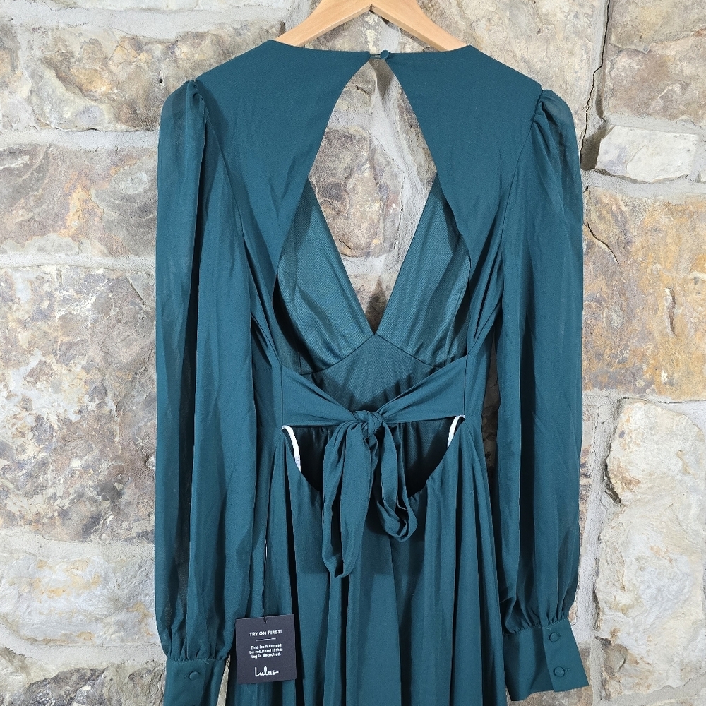 NWT Lulu's Talk About Divine Open Back Maxi Dress - Picture 5 of 9